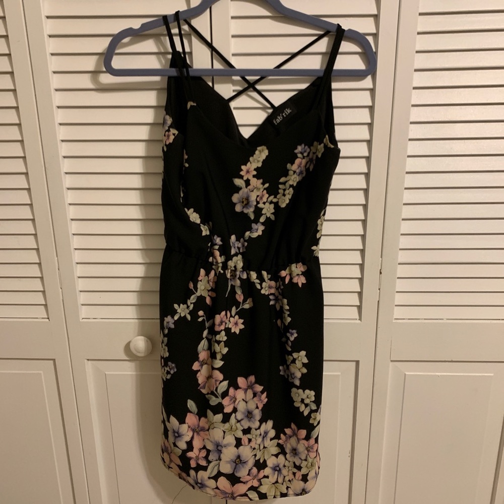 Strapless Floral Dress